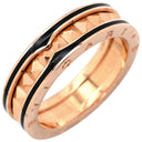 ブルガリ BVLGARI ビーゼロワン ロック B-zero1 1バンド 358252 ブラック×ピンクゴールド K18PG セラミック #67(JP27) リング 指輪 黒 Au750 18K 25.5号