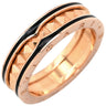 ブルガリ BVLGARI ビーゼロワン ロック B-zero1 1バンド 358252 ブラック×ピンクゴールド K18PG セラミック #67(JP27) リング 指輪 黒 Au750 18K 25.5号