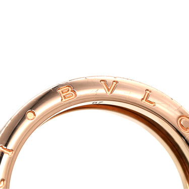 ブルガリ BVLGARI ビーゼロワン ロック B-zero1 1バンド 358252 ブラック×ピンクゴールド K18PG セラミック #67(JP27) リング 指輪 黒 Au750 18K 25.5号