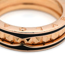 ブルガリ BVLGARI ビーゼロワン ロック B-zero1 1バンド 358252 ブラック×ピンクゴールド K18PG セラミック #67(JP27) リング 指輪 黒 Au750 18K 25.5号
