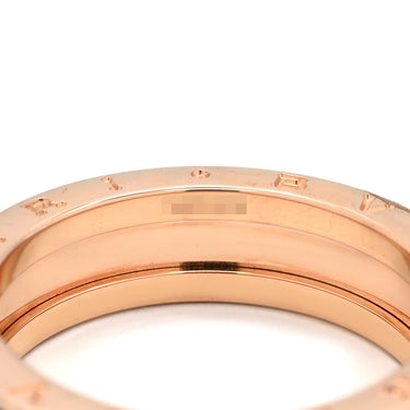 ブルガリ BVLGARI ビーゼロワン ロック B-zero1 1バンド 358252 ブラック×ピンクゴールド K18PG セラミック #67(JP27) リング 指輪 黒 Au750 18K 25.5号