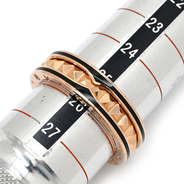 ブルガリ BVLGARI ビーゼロワン ロック B-zero1 1バンド 358252 ブラック×ピンクゴールド K18PG セラミック #67(JP27) リング 指輪 黒 Au750 18K 25.5号