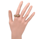ブルガリ BVLGARI ビーゼロワン ロック B-zero1 1バンド 358252 ブラック×ピンクゴールド K18PG セラミック #67(JP27) リング 指輪 黒 Au750 18K 25.5号