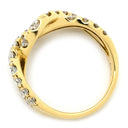 モニッケンダム MONNICKENDAM ダイヤ デザインリング イエローゴールド K18YG ダイヤモンド リング 指輪 18K 750 YG ブリリアントカット パヴェ 12号
