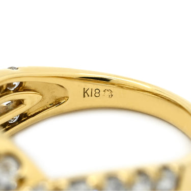 モニッケンダム MONNICKENDAM ダイヤ デザインリング イエローゴールド K18YG ダイヤモンド リング 指輪 18K 750 YG ブリリアントカット パヴェ 12号