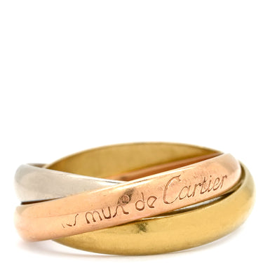 カルティエ Cartier トリニティクラシック ホワイトゴールド×イエローゴールド×ピンクゴールド K18WG K18YG K18PG #54(JP14) リング 指輪 3連 3カラー 3ゴールド18K 750 13号