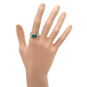 タサキ TASAKI グリーントルマリン ダイヤモンド グリーン×プラチナシルバー Pt900 トルマリン ダイヤモンド リング 指輪 TASAKI プラチナ 緑 スクエア バケットカット 14.5号