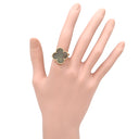 ヴァンクリーフアーペル Van Cleef & Arpels マジック アルハンブラ グレー×イエローゴールド K18YG グレーマザーオブパール #58(JP18) リング 指輪 Au750 18金 17号
