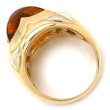 ブルガリ BVLGARI ピラミデ イエロー×イエローゴールド×ホワイトゴールド K18YG K18WG シトリン リング 指輪 750 18金 YG WG シトリン 14号