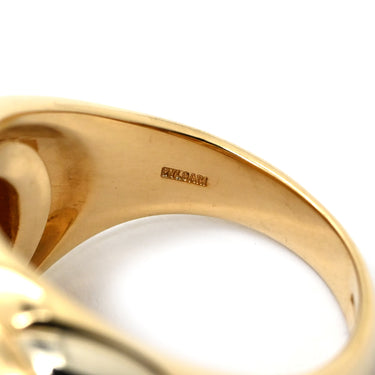 ブルガリ BVLGARI ピラミデ イエロー×イエローゴールド×ホワイトゴールド K18YG K18WG シトリン リング 指輪 750 18金 YG WG シトリン 14号