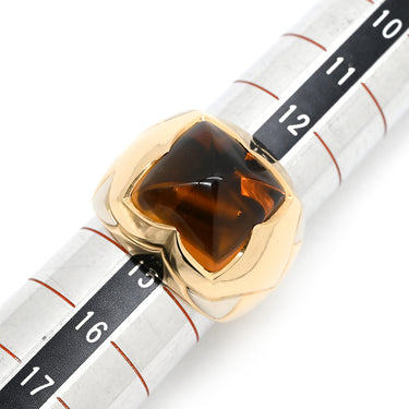 ブルガリ BVLGARI ピラミデ イエロー×イエローゴールド×ホワイトゴールド K18YG K18WG シトリン リング 指輪 750 18金 YG WG シトリン 14号