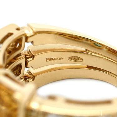 ブルガリ BVLGARI アレグラリング イエローゴールドXマルチカラー K18YG ブルートパーズ ピンクトルマリン ペリドット シトリンクォーツ ダイヤモンド リング 指輪 K18YG 18K 750 18金 ダイヤ マルチストーン 10.5号
