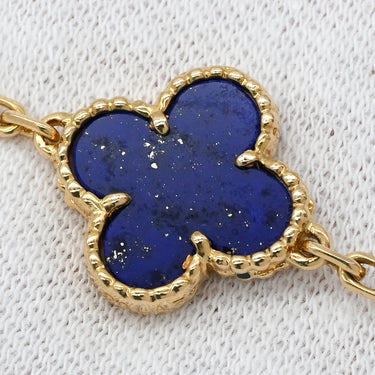 ヴァンクリーフアーペル Van Cleef & Arpels ヴィンテージ アルハンブラ 20モチーフ VCARN8T300 パープル×イエローゴールド K18YG ラピスラズリ ネックレス 紫 18K 750YG