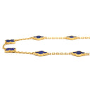 ヴァンクリーフアーペル Van Cleef & Arpels ヴィンテージ アルハンブラ 20モチーフ VCARN8T300 パープル×イエローゴールド K18YG ラピスラズリ ネックレス 紫 18K 750YG
