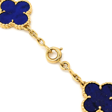 ヴァンクリーフアーペル Van Cleef & Arpels ヴィンテージ アルハンブラ 20モチーフ VCARN8T300 パープル×イエローゴールド K18YG ラピスラズリ ネックレス 紫 18K 750YG