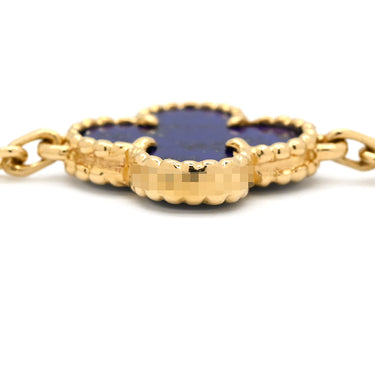 ヴァンクリーフアーペル Van Cleef & Arpels ヴィンテージ アルハンブラ 20モチーフ VCARN8T300 パープル×イエローゴールド K18YG ラピスラズリ ネックレス 紫 18K 750YG