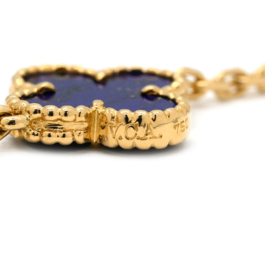 ヴァンクリーフアーペル Van Cleef & Arpels ヴィンテージ アルハンブラ 20モチーフ VCARN8T300 パープル×イエローゴールド K18YG ラピスラズリ ネックレス 紫 18K 750YG