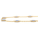 ヴァンクリーフアーペル Van Cleef & Arpels ヴィンテージ アルハンブラ 10モチーフ VCARP34800 ブルー×イエローゴールド K18YG アゲート ネックレス 青 18K 750YG アゲート