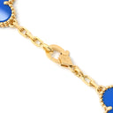 ヴァンクリーフアーペル Van Cleef & Arpels ヴィンテージ アルハンブラ 10モチーフ VCARP34800 ブルー×イエローゴールド K18YG アゲート ネックレス 青 18K 750YG アゲート
