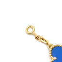 ヴァンクリーフアーペル Van Cleef & Arpels ヴィンテージ アルハンブラ 10モチーフ VCARP34800 ブルー×イエローゴールド K18YG アゲート ネックレス 青 18K 750YG アゲート