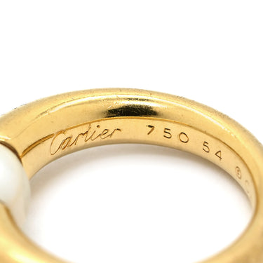 カルティエ Cartier ぺルラ イエローゴールド K18YG パール #54(JP14) リング 指輪 750 18K パール 真珠 11.5号