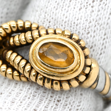 カルティエ Cartier ヘラクレス ノット シトリン イエローゴールド シトリン K18YG ステンレススティール #51(JP11) リング 指輪 18K 750 YG SS コンビ 結び目 11.5号
