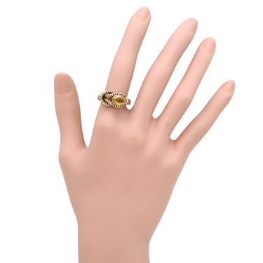 カルティエ Cartier ヘラクレス ノット シトリン イエローゴールド シトリン K18YG ステンレススティール #51(JP11) リング 指輪 18K 750 YG SS コンビ 結び目 11.5号