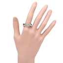カルティエ Cartier トリニティ クラシック セラミック ブラック×ホワイトゴールド×パラジウムシルバー K18WG セラミック PD950 #60(JP20) リング 指輪 18K WG パラジウム 19号