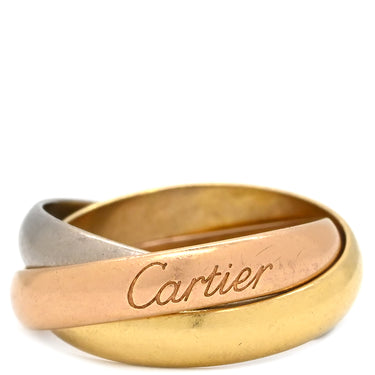 カルティエ Cartier トリニティクラシック ホワイトゴールド×イエローゴールド×ピンクゴールド K18WG K18YG K18PG #48(JP8) リング 指輪 3連 3カラー 3ゴールド18K 750 8号