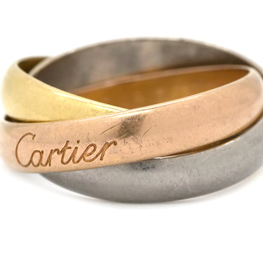 カルティエ Cartier トリニティクラシック ホワイトゴールド×イエローゴールド×ピンクゴールド K18WG K18YG K18PG #48(JP8) リング 指輪 3連 3カラー 3ゴールド18K 750 8号
