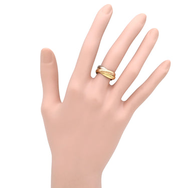 カルティエ Cartier トリニティクラシック ホワイトゴールド×イエローゴールド×ピンクゴールド K18WG K18YG K18PG #48(JP8) リング 指輪 3連 3カラー 3ゴールド18K 750 8号