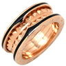 ブルガリ BVLGARI ビーゼロワン ロック B-zero1 2バンド 357987 ブラック×ピンクゴールド K18PG セラミック #53 リング 指輪 黒 Au750 18K 12.5号