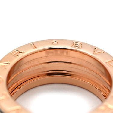 ブルガリ BVLGARI ビーゼロワン ロック B-zero1 2バンド 357987 ブラック×ピンクゴールド K18PG セラミック #53 リング 指輪 黒 Au750 18K 12.5号