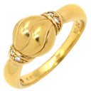 タサキ TASAKI ダイヤ デザインリング イエローゴールド K18YG ダイヤモンド リング 指輪 TASAKI Au750 18K 18金 YG 11号