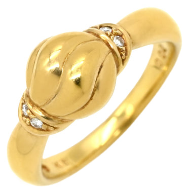 タサキ TASAKI ダイヤ デザインリング イエローゴールド K18YG ダイヤモンド リング 指輪 TASAKI Au750 18K 18金 YG 11号