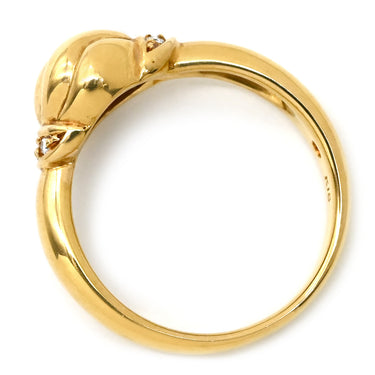 タサキ TASAKI ダイヤ デザインリング イエローゴールド K18YG ダイヤモンド リング 指輪 TASAKI Au750 18K 18金 YG 11号