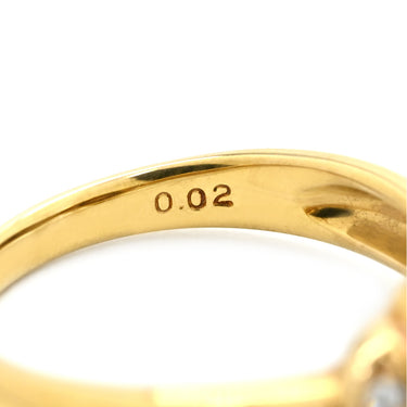 タサキ TASAKI ダイヤ デザインリング イエローゴールド K18YG ダイヤモンド リング 指輪 TASAKI Au750 18K 18金 YG 11号