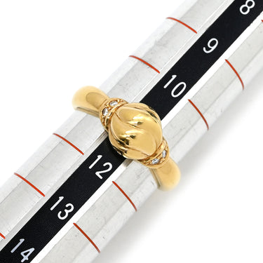 タサキ TASAKI ダイヤ デザインリング イエローゴールド K18YG ダイヤモンド リング 指輪 TASAKI Au750 18K 18金 YG 11号
