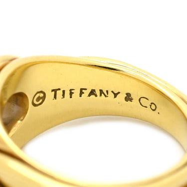 ティファニー Tiffany & Co タンザナイト ライトパープル×イエローゴールド K18YG アメジスト リング 指輪 T&Co. Au750 18K 18金 オーバル カボション 13号