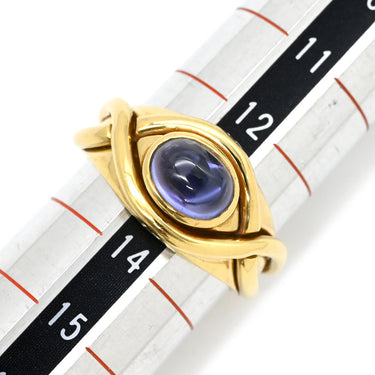 ティファニー Tiffany & Co タンザナイト ライトパープル×イエローゴールド K18YG アメジスト リング 指輪 T&Co. Au750 18K 18金 オーバル カボション 13号