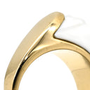 ブルガリ BVLGARI トロンケット ホワイト×イエローゴールド K18YG ホワイトセラミック リング 指輪 BVLGARI Au750 YG 18K 18金 白セラミック 11.5号