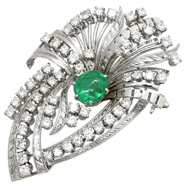 ミキモト MIKIMOTO エメラルド ダイヤ グリーン×ホワイトゴールド K14WG エメラルド ダイヤモンド ブローチ MIKIMOTO 750 14K 14金 ペンダントトップ