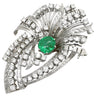 ミキモト MIKIMOTO エメラルド ダイヤ グリーン×ホワイトゴールド K14WG エメラルド ダイヤモンド ブローチ MIKIMOTO 750 14K 14金 ペンダントトップ