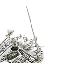 ミキモト MIKIMOTO エメラルド ダイヤ グリーン×ホワイトゴールド K14WG エメラルド ダイヤモンド ブローチ MIKIMOTO 750 14K 14金 ペンダントトップ