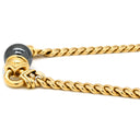ブルガリ BVLGARI ヘマタイト チェーンネックレス グレー×イエローゴールド K18YG ヘマタイト ネックレス 18K 750 18金 グルメットチェーン