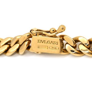 ブルガリ BVLGARI ヘマタイト チェーンネックレス グレー×イエローゴールド K18YG ヘマタイト ネックレス 18K 750 18金 グルメットチェーン
