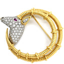 ティファニー Tiffany & Co アイベックスモチーフ 60022750 ピンク×イエローゴールド×プラチナシルバー K18YG Pt950 ダイヤモンド ピンクサファイア ブローチ T＆Co. YG PT コンビ ダイヤ ピンクサファイア ヤギ