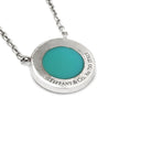 ティファニー Tiffany & Co T トゥー ターコイズ サークル ペンダント ブルー×ホワイトゴールド K18WG ターコイズ ネックレス T＆Co. Au750 750WG 18金 トルコ石