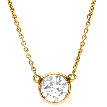 ティファニー Tiffany & Co バイザヤード シングルダイヤモンド ペンダント ローズゴールド K18PG ダイヤモンド ネックレス PG金具 18K 750PG 1P エルサペレッティ