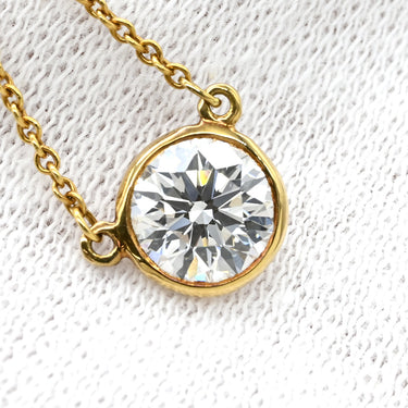 ティファニー Tiffany & Co バイザヤード シングルダイヤモンド ペンダント ローズゴールド K18PG ダイヤモンド ネックレス PG金具 18K 750PG 1P エルサペレッティ